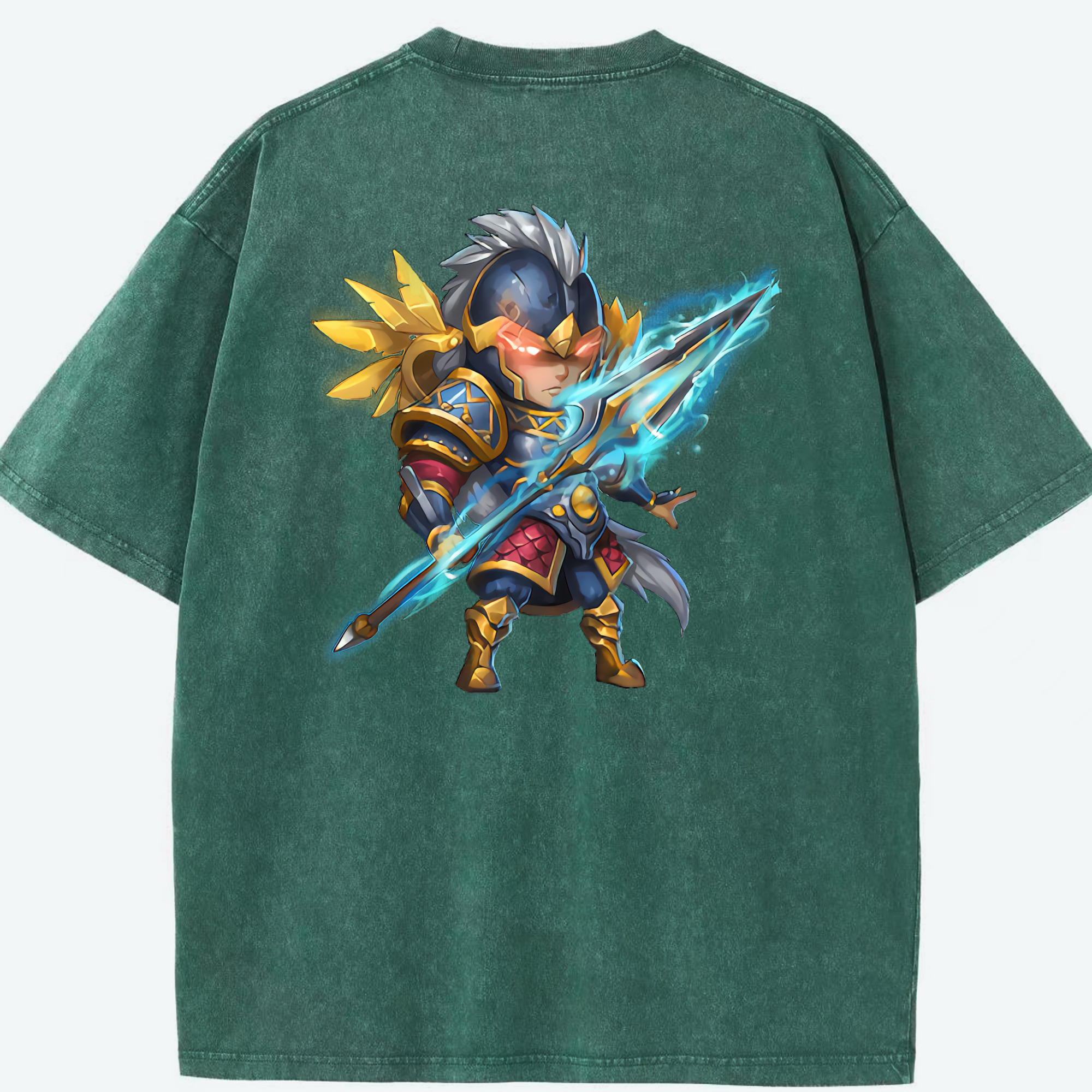 リーグ・オブ・レジェンド League of Legends LOL 綿100% ヴィンテージ風 半袖Tシャツ（背面プリント）